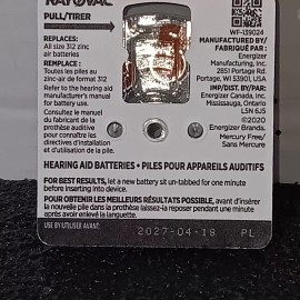 Rayovac New Rayovac Extra Hearing Aid Batteries, Sz 312AE-8A Exp 4-18-2027 NEW SEALED lz