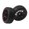 12mmハブホイールリム＆ラバータイヤ RC 1/10オンロードツーリングドリフトカーに適用する