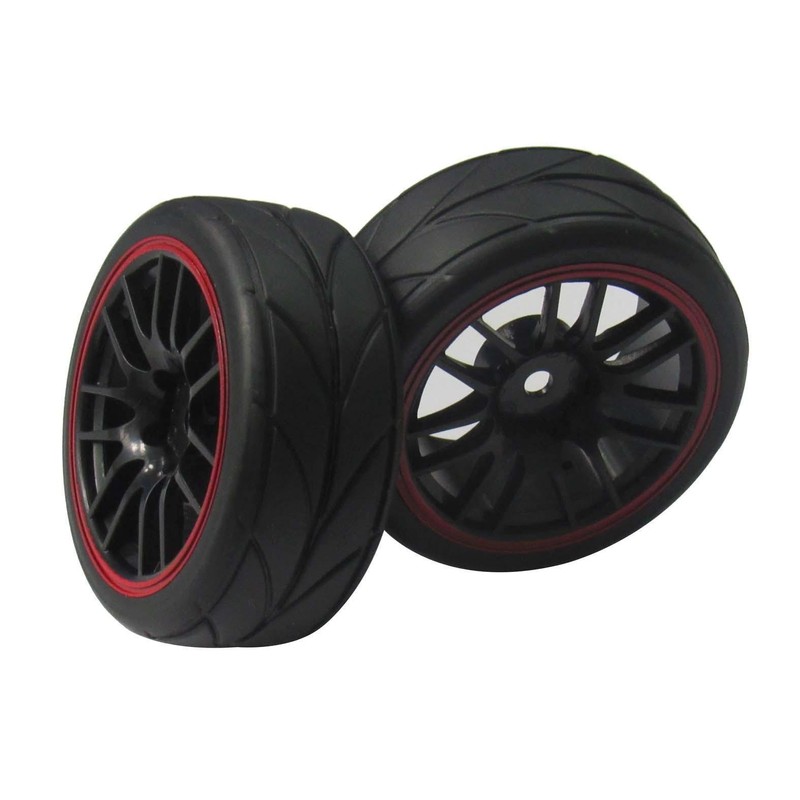 12mmハブホイールリム＆ラバータイヤ RC 1/10オンロードツーリングドリフトカーに適用する