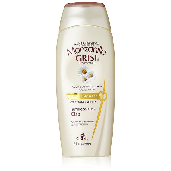 Manzanilla Grisi Conditioner| Lightening Conditioner with Chamomile Extract, Lightening Hair Product for Soft and Luminous Hair; 13.5 Fl Ounces