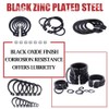 Hilitchi 300-Pcs [15-Size] Alloy Steel External Circlip Snap Retaining Clip