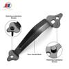 Gate Handle, Shed Door Handle with Latch, 1 Pack, Black