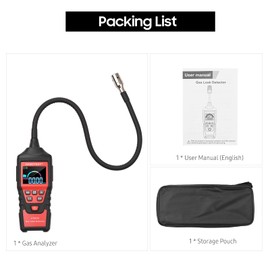 Portable Gas Analyzer HT601B Household Gas Leak Detector Gases Detector PPM Meter Methane Concentration Alarm Instrument-GTRH