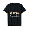 Peace Love Corgi Cute dog lovers tee for corgi Owners