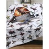 Kids Blanket Machine Washable Dinosaur Pattern Soft Plush Blanket for