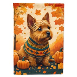 Caroline's Treasures DAC1061GF Norwich Terrier Fall Garden Flag Mailbox Flag Decorative Yard Flag Banner Outside Patio Artwork Yard Flower Beds, Garden Size, Multicolor
