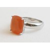 Carnelian Sterling Silver Ring US Size 9 / Diameter 19