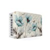 Spring Indoor Air Conditioner Covers, Retro Turquoise Flowers Floral Butterfly