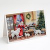 Caroline's Treasures DAC3878GCA7P Samoyed Christmas Cookies Greeting Cards Pack of