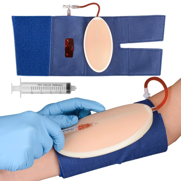 Medarchitect IV Kit de práctica entrenamiento de inyección kit de práctica de inyección portátil práctica de venipuntura almohadilla de práctica de inyección intravenosa educación médica MA0037