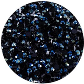 3000 Pieces SS12 3mm Flatback Rhinestones Clear Glasses Round Gems AB Crystals for Nail Art DIY Crafts Clothes Glitter Stones （Ink-Blue）