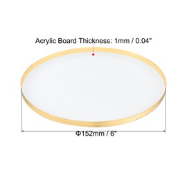 PATIKIL 6 Inch Inner Dia. Lampshade Diffuser, 2 Pieces Dustproof Dust Protection Cover Acrylic Board for Barrel Lamp Shade