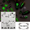 Unikato Halloween Nail Stickers, Nail Parts, 6 Sheets, Fluorescent Stickers,
