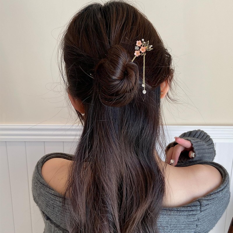 EZ PEACH Sakura Flower Pearl Hairpin Hair Clip Bangs Hair
