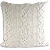 Paoletti Aran Cushion Cover, Cotton, Cream, 55 x 55cm (22"