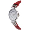 ANNE KLEIN Women's Leather Strap Watch, Red/Silver, Quartz Movement