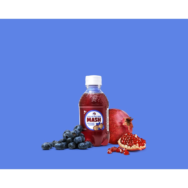 Boylan Bottling MASH Great Tasting Pomegranate Blueberry – Lightly Carbonated