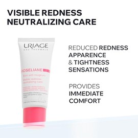Uriage Roseliane Crema anti-rojeces con manteca de karité, extractos de ginseng y algas 40ml - Calma, hidrata, reduce las rojeces - Crema facial rica 