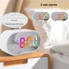Digital Clock LED Alarm Big Digits Color Display Dimmable Adjustable