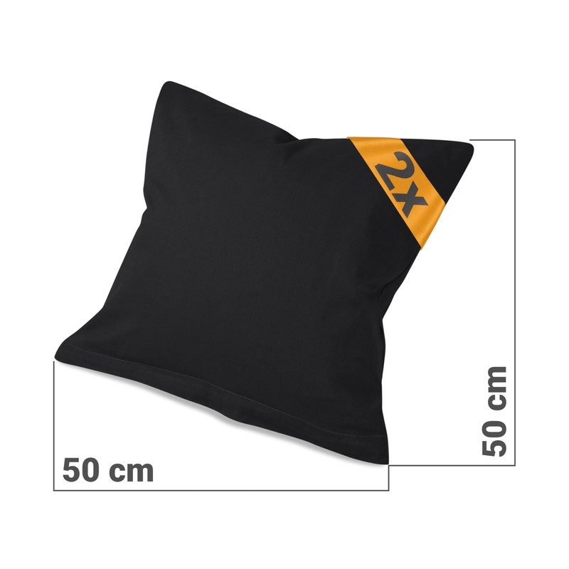 npluseins Renforcé Cushion Covers in Double Pack - 100% Cotton