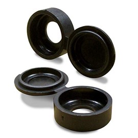 Ajile - pack of 20 - Hinged snap screw cover cap for M8/M10 screws - BLACK - FAC108-L