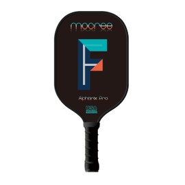 MOCREE 2025 Alpharix Pro USAPA Approved Pickleball Paddle – T700 Carbon Fiber with Power and Big Spin |Mid Weight Paddle for Intermmediate or Big Hands | Unique Initial Design, Letter F
