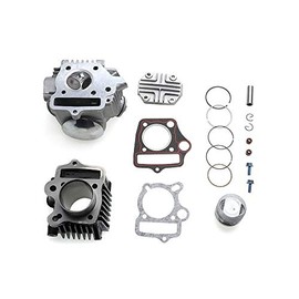 MOFANS 47MM Bore 70CC Cylinder Head Piston Cylinder Rebuild Repair Kit Fit For Compatible With Honda ATC70 C70 CT70 TRX70 CRF70 XR70 S65 70CC CL70 XL70 SL70 Roketa Kazuma 70cc ATV Dirt Bike Go Kart