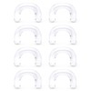 Ovxznts Clear Septum Retainer 8G Clear Septum Rings Acrylic Plastic