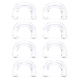 Ovxznts Clear Septum Retainer 8G Clear Septum Rings Acrylic Plastic U-Shape Septum Rings Piercing Retainer for Work Sports Surgery