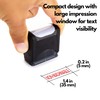 Self Inking Rubber Stamp, Refillable Red Ink Preinstalled - 1.4"