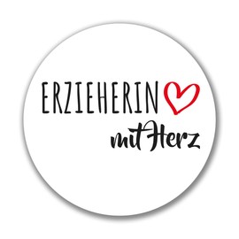 huuraa Aufkleber Erzieherin mit Herz Sticker 10cm mit Motiv für die tollsten Menschen Geschenk Idee für Freunde und Familie
