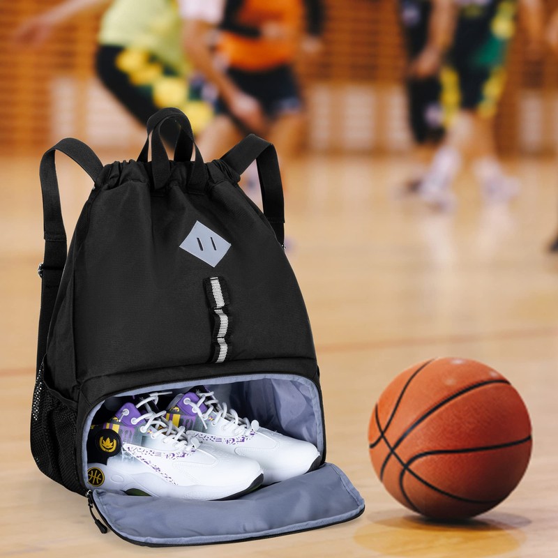 GOBUROS Basketball Backpack, Basketball Backpack, Basketball Bag, Basketball, Soccer, Volleyball