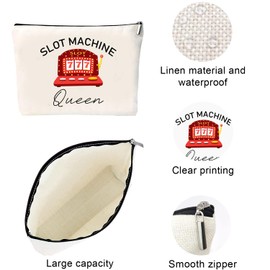 Slot Machine Casino Gambling Makeup Bag,Funny Gambler Casino Slot Machine Makeup Bag Cosmetic Bag Inspired Gambler Gifts Gambling Casino Lover Gift for Women Retirement Christmas Birthday Gifts