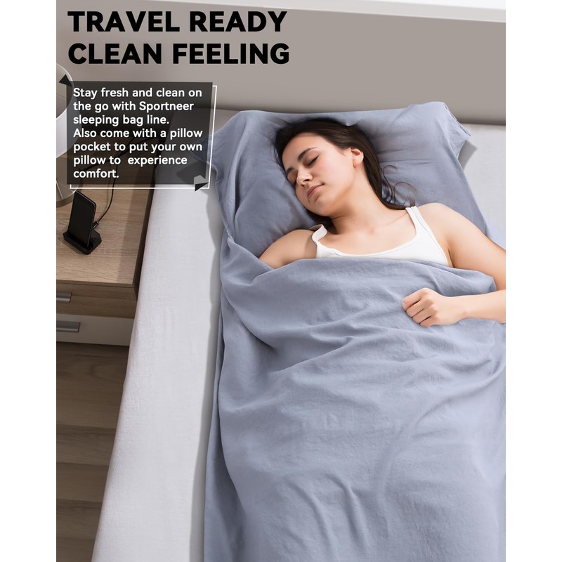 Sportneer Hut Sleeping Bag - 2-in-1 Sleeping Bag Travel Sleeping