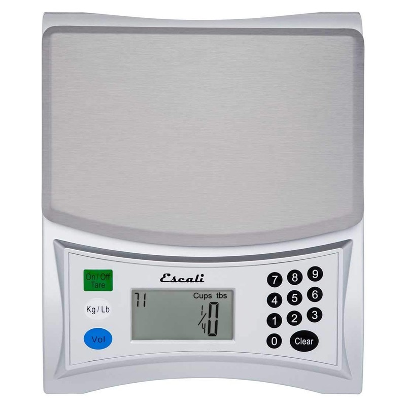 Escali Pana V136 Large Volume Measuring Kitchen/Baking/Cooking Scale, Preprogrammed With