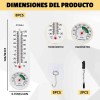 8 Termómetro Higrómetro Ambiental, Gancho, Bolígrafo