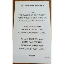 St. Vincent Ferrer prayer cards (pack of 4)