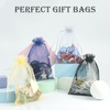 100pk Orange Organza Gift Bags,9x12cm Small Organza Favor Bags,Wedding Jewelry