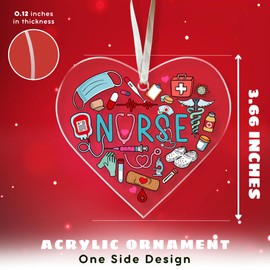Nurse Ornament - Nurse Christmas Ornament 2024, Nurse Ornament 2024 - Gifts for Nurses, Nursing Gifts, Nurses Gifts - Nurse Practitioner Gifts, Rn Gifts for Nurses - Acrylic Xmas Tree Ornaments 2024