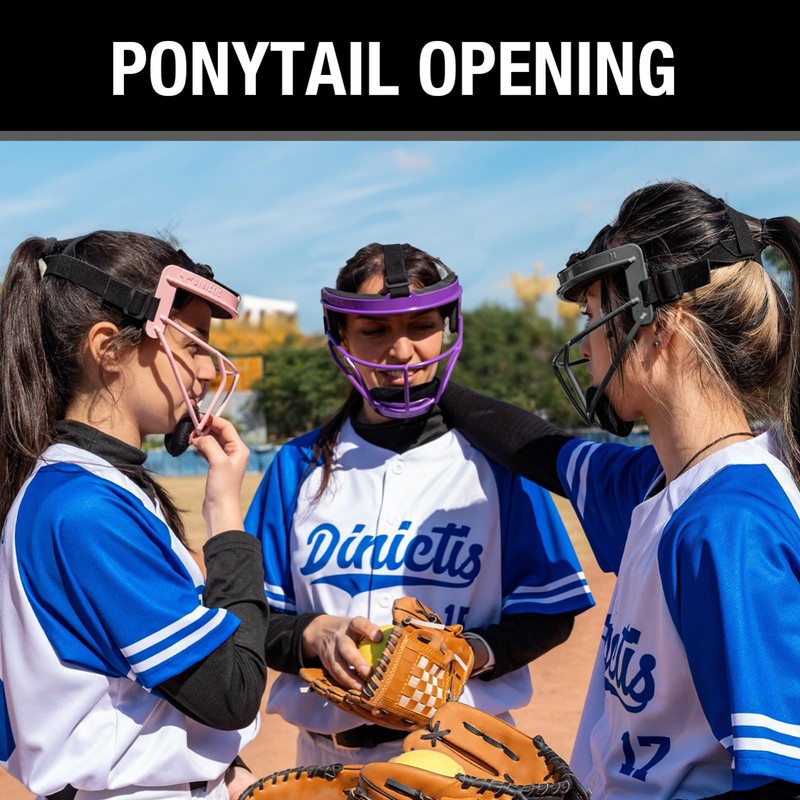 Dinictis Softball Face Mask, Lightweight, Comfortable, with Wide Field Vision,