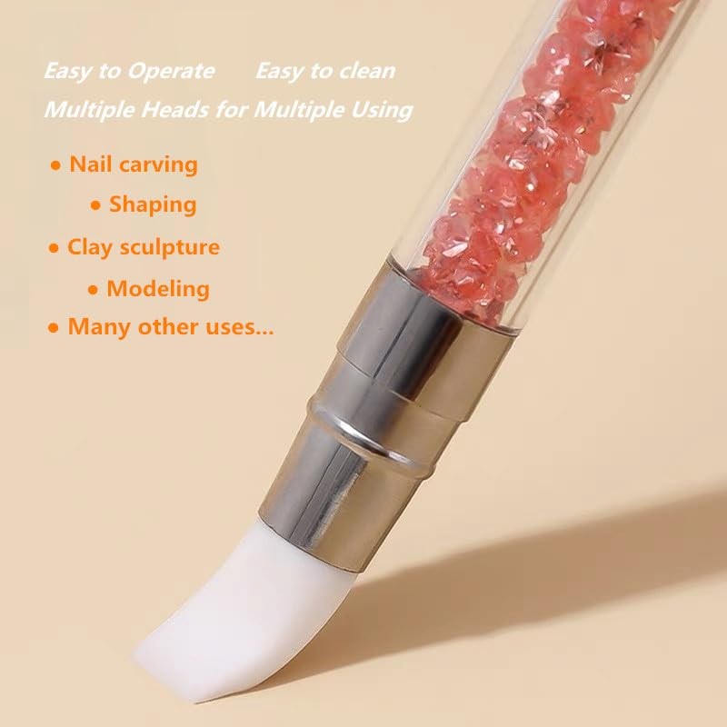 FULINJOY 5PCS Dual Tipped Nail Art Sculpture Pen with 5PCS