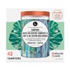 L, Organic Cotton Tampons, DuoPack Regular/Super Absorbency, 42 Count