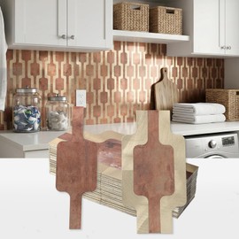 OYASIMI 60pcs 3D Metallic Look Peel and Stick BacksplashTiles,Retro Brown