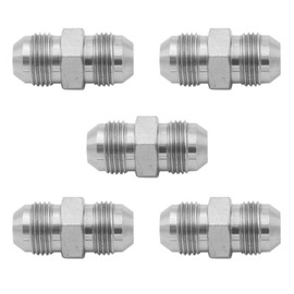3/4" JIC Male x 1/2" JIC Male Flared Straight Tube Hydraulic Adapter Fitting (5-PACK) | 2403-12-08