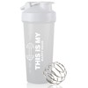 Protein Shaker Bottle 20oz Blender Cup BPA-Free Leak Proof for