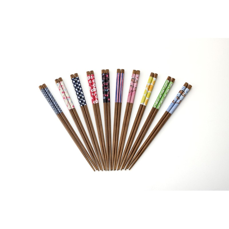 Hiranoi Chopsticks & Chopsticks Set, Color Pattern, Wakasa Lacquer, Dishwasher