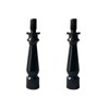 ECUDIS Lamp Shade Risers Lamp Finial Extender, 2 Pack (Black,