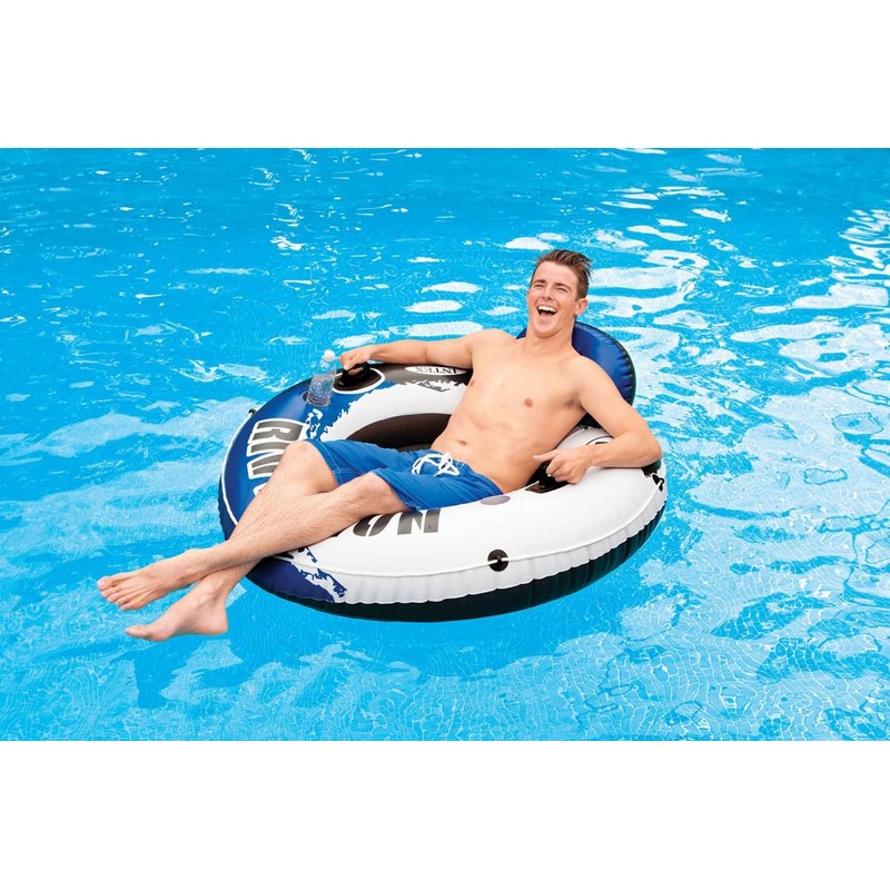 Intex River Run 1-Person Inflatable Floating Water Lounge Tube Raft