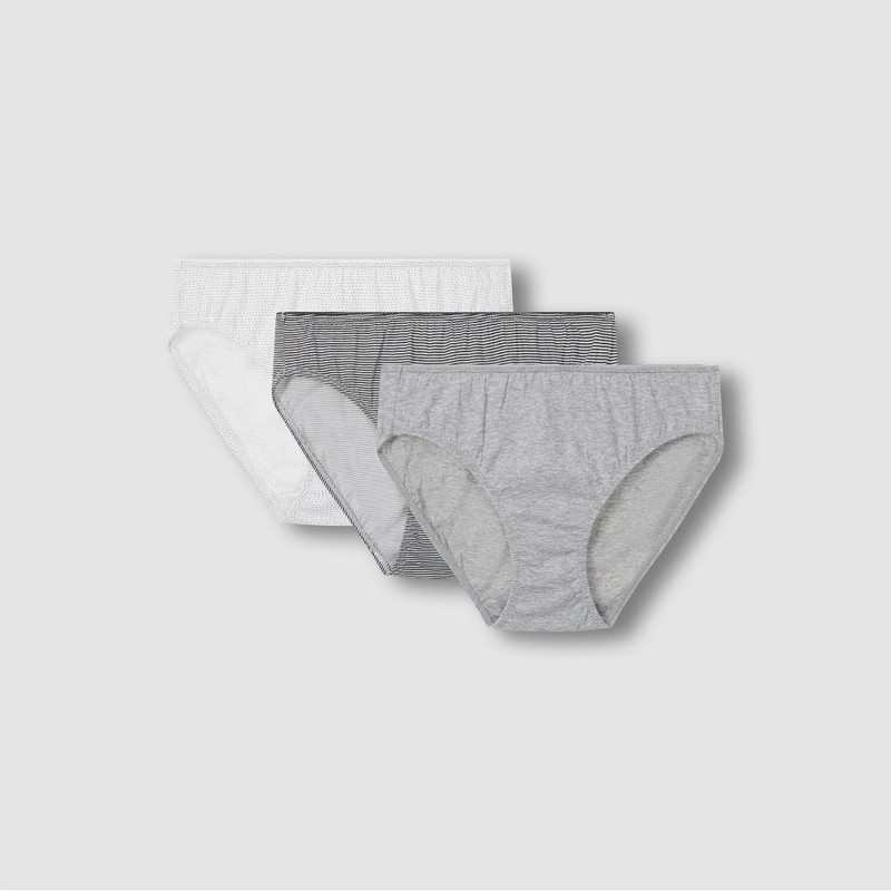 JAJU [JAJU] Women's Cotton Rice Grain Hip Hugger Panties 3-Pack