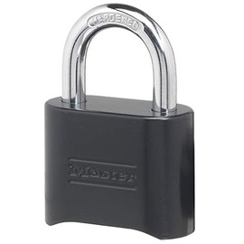 Master Lock 178D - Candado de combinación, 1 paquete, Negro